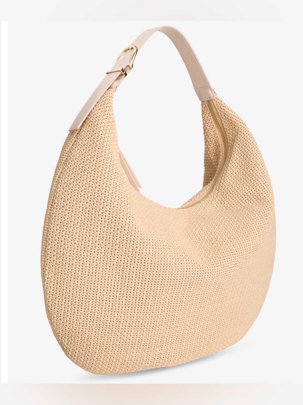 On 34th Joenii Extra-Large Straw Hobo Handbag - Picture 3 of 9